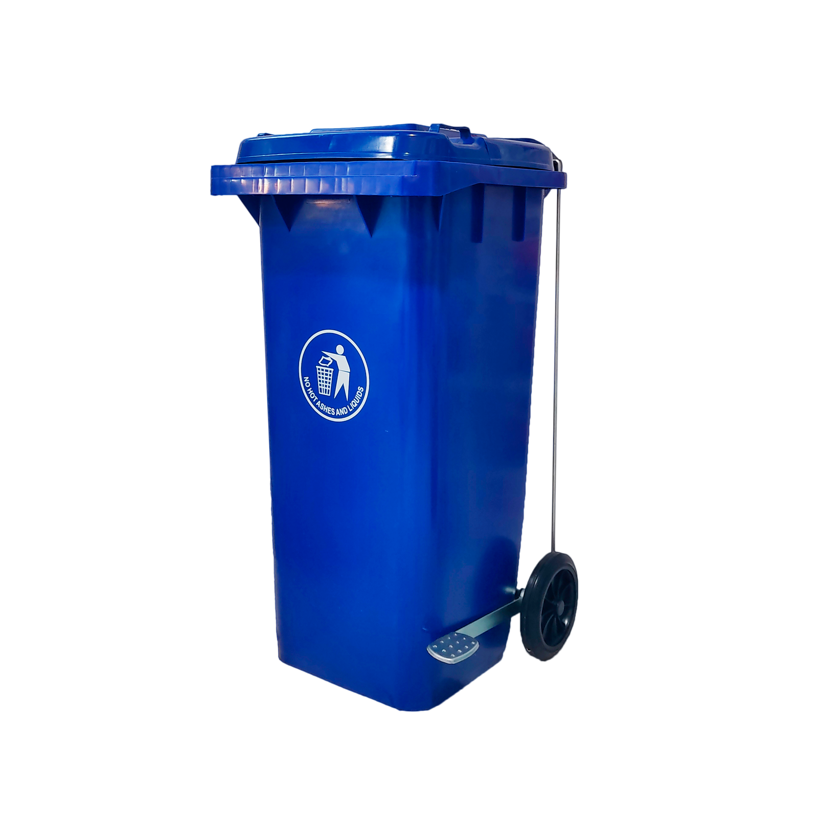 Basurero con ruedas y pedal 120 litros